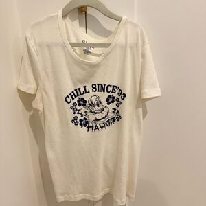 Brandy Melville White Graphic Tee